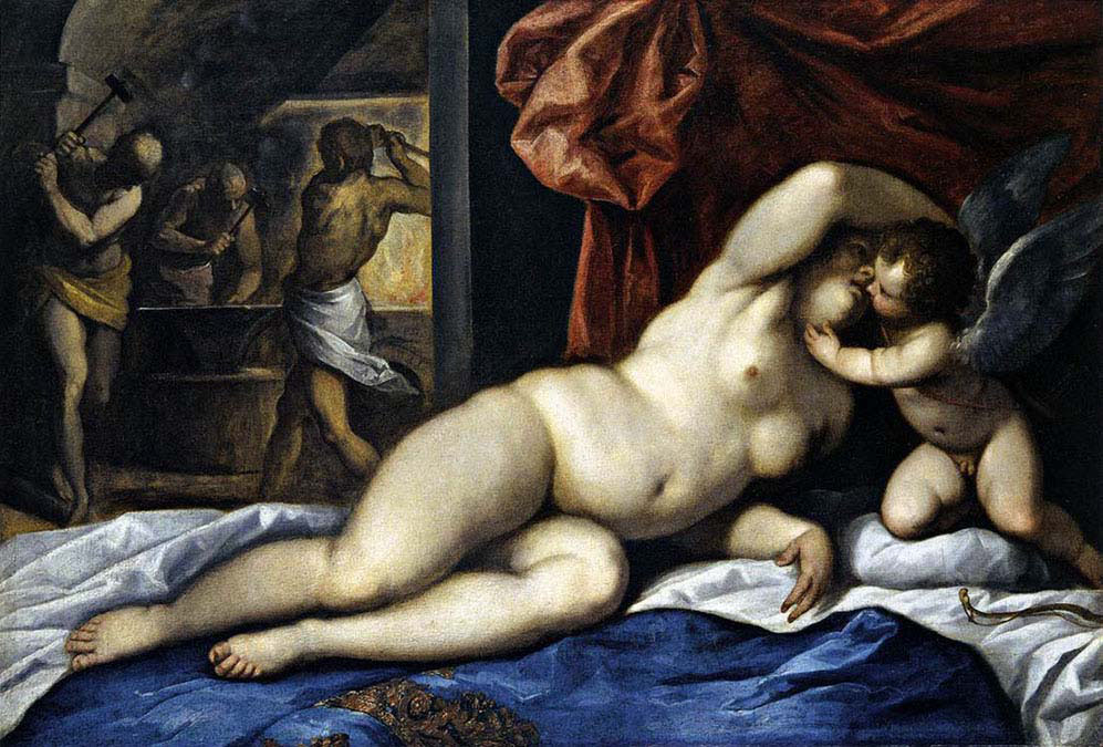 Venus and Cupid at Volcan's Forge